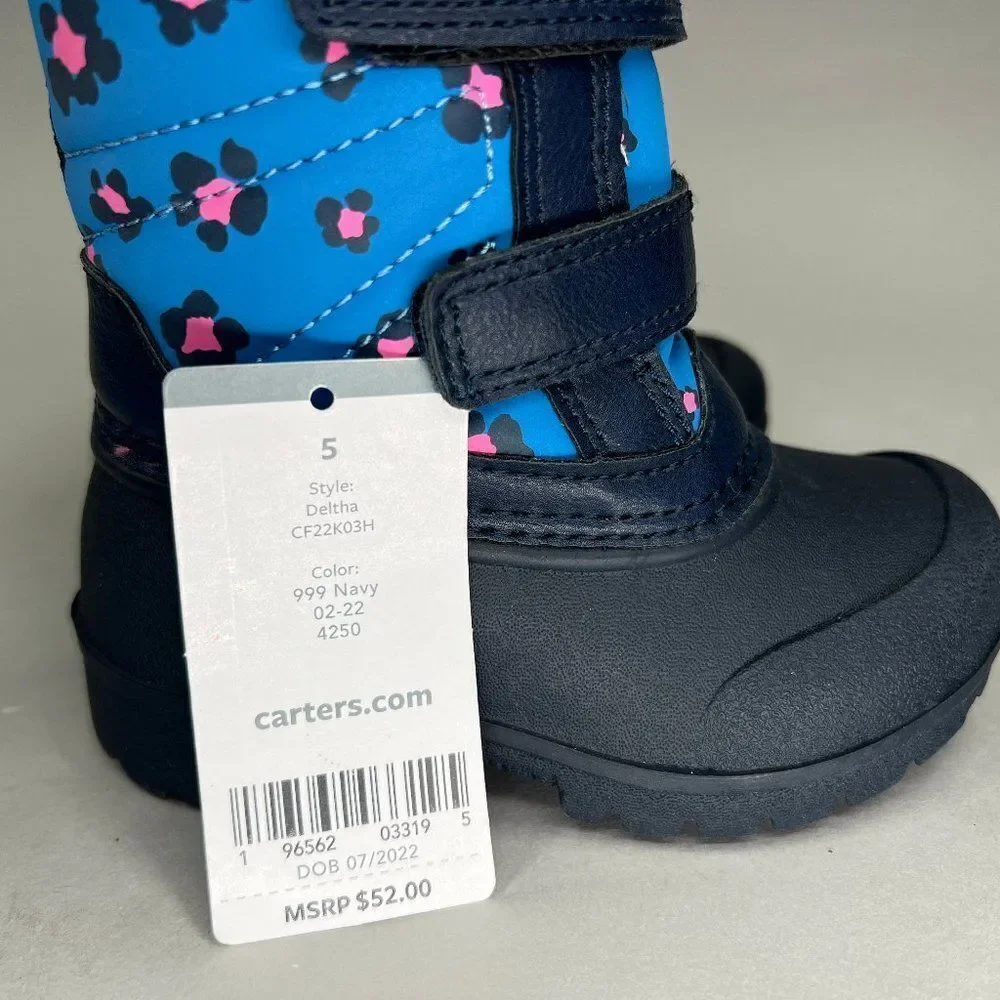 Carter's Winter Snow Boots Girl's 5M Blue Deltha Waterproof Insulated‎